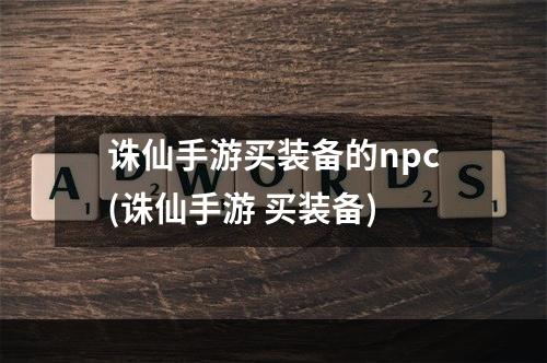 诛仙手游买装备的npc(诛仙手游 买装备)