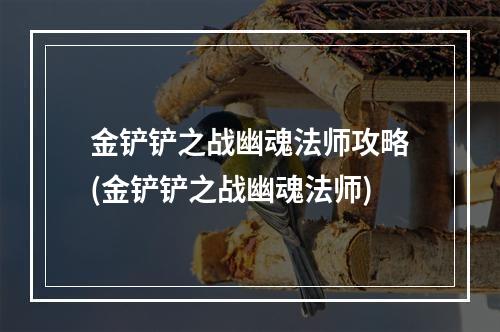 金铲铲之战幽魂法师攻略(金铲铲之战幽魂法师)