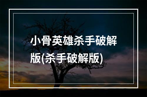 小骨英雄杀手破解版(杀手破解版)