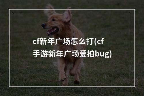 cf新年广场怎么打(cf手游新年广场爱拍bug)