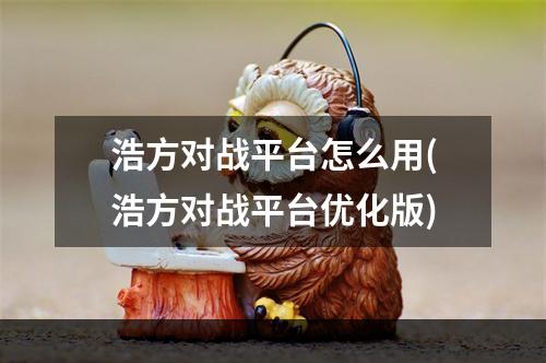 浩方对战平台怎么用(浩方对战平台优化版)