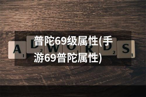 普陀69级属性(手游69普陀属性)