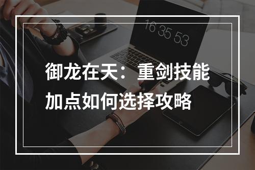 御龙在天：重剑技能加点如何选择攻略