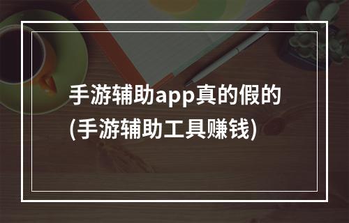 手游辅助app真的假的(手游辅助工具赚钱)