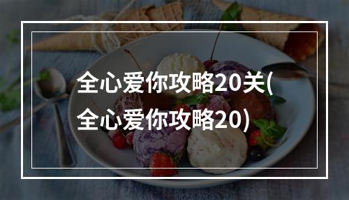 全心爱你攻略20关(全心爱你攻略20)