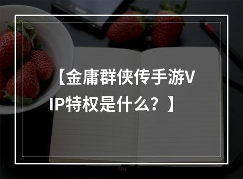 【金庸群侠传手游VIP特权是什么？】