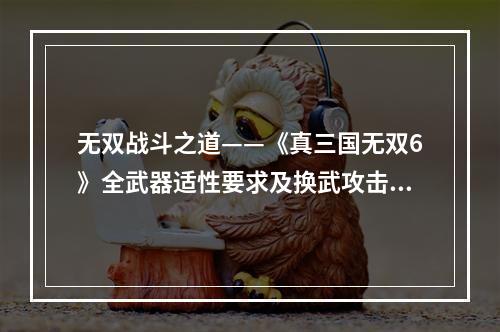 无双战斗之道——《真三国无双6》全武器适性要求及换武攻击详细图解