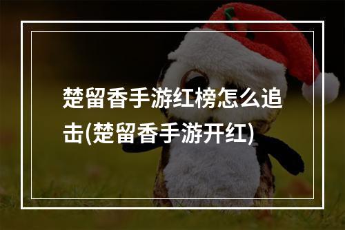 楚留香手游红榜怎么追击(楚留香手游开红)