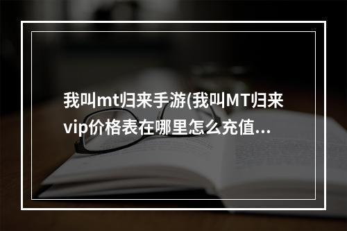 我叫mt归来手游(我叫MT归来vip价格表在哪里怎么充值比较划算)