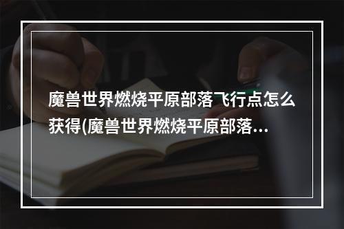 魔兽世界燃烧平原部落飞行点怎么获得(魔兽世界燃烧平原部落飞行点)