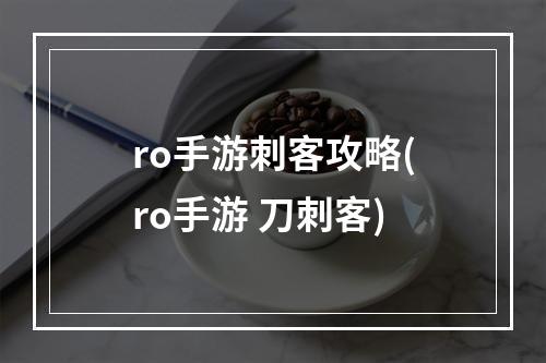 ro手游刺客攻略(ro手游 刀刺客)