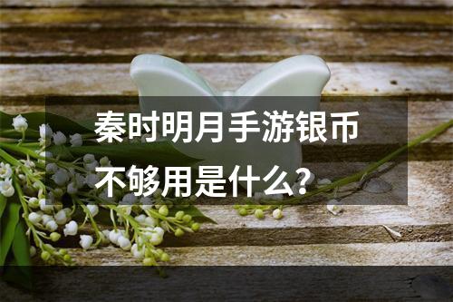 秦时明月手游银币不够用是什么？