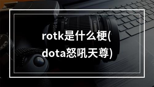 rotk是什么梗(dota怒吼天尊)