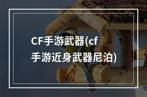 CF手游武器(cf手游近身武器尼泊)