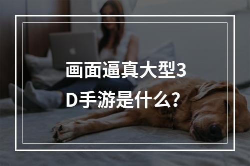 画面逼真大型3D手游是什么？