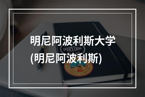 明尼阿波利斯大学(明尼阿波利斯)