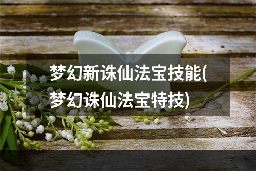 梦幻新诛仙法宝技能(梦幻诛仙法宝特技)