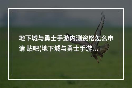 地下城与勇士手游内测资格怎么申请 贴吧(地下城与勇士手游内测资格申请 内测资格申请办法详细)