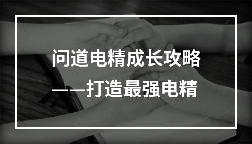 问道电精成长攻略——打造最强电精