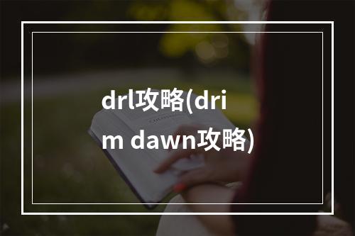 drl攻略(drim dawn攻略)