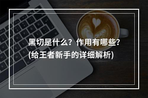 黑切是什么？作用有哪些？(给王者新手的详细解析)