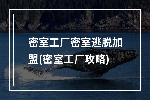 密室工厂密室逃脱加盟(密室工厂攻略)