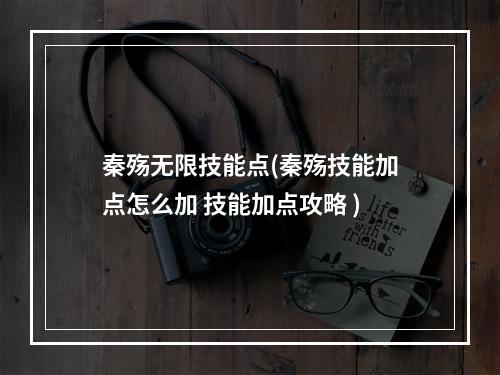 秦殇无限技能点(秦殇技能加点怎么加 技能加点攻略 )