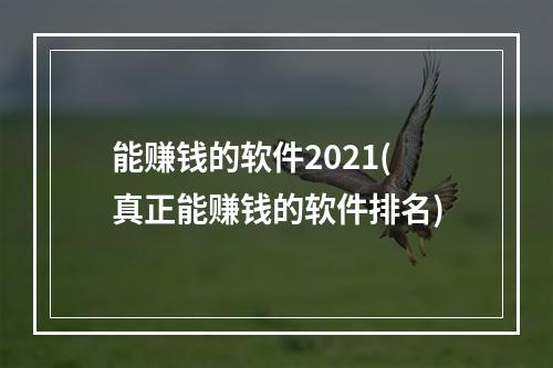 能赚钱的软件2021(真正能赚钱的软件排名)