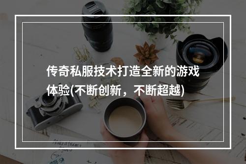 传奇私服技术打造全新的游戏体验(不断创新，不断超越)