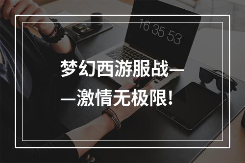 梦幻西游服战——激情无极限!