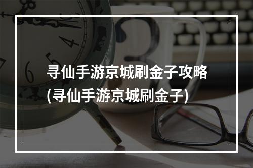 寻仙手游京城刷金子攻略(寻仙手游京城刷金子)