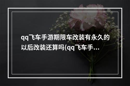 qq飞车手游期限车改装有永久的以后改装还算吗(qq飞车手游非永久改装)