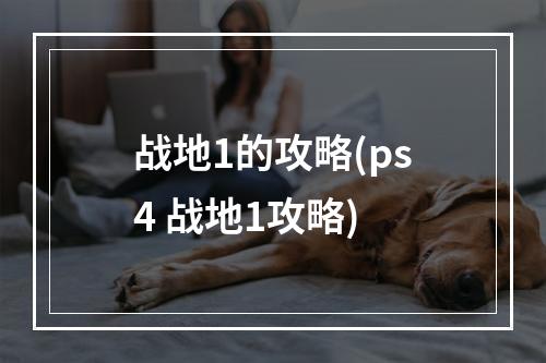 战地1的攻略(ps4 战地1攻略)