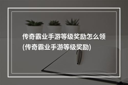 传奇霸业手游等级奖励怎么领(传奇霸业手游等级奖励)