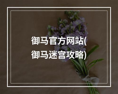 御马官方网站(御马迷宫攻略)