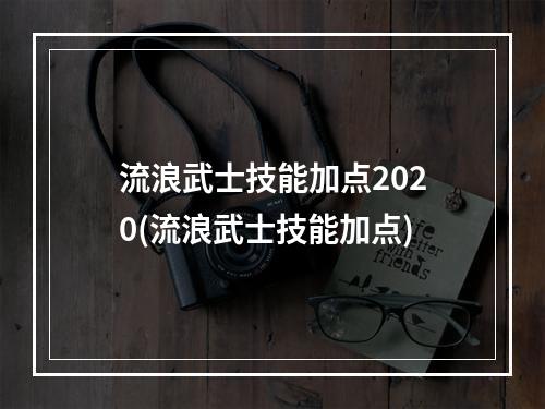 流浪武士技能加点2020(流浪武士技能加点)