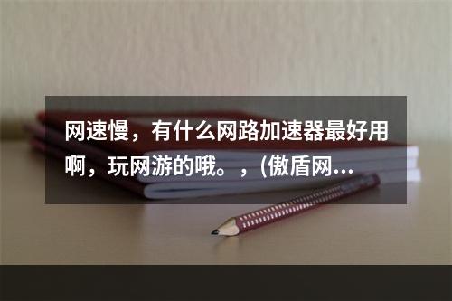 网速慢，有什么网路加速器最好用啊，玩网游的哦。，(傲盾网络加速器破解版)