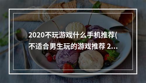 2020不玩游戏什么手机推荐(不适合男生玩的游戏推荐 2022不适合男生玩的游戏有哪些)