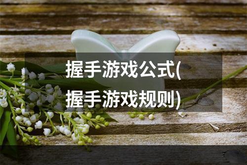 握手游戏公式(握手游戏规则)