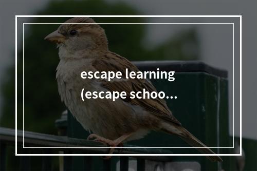 escape learning(escape school 攻略)