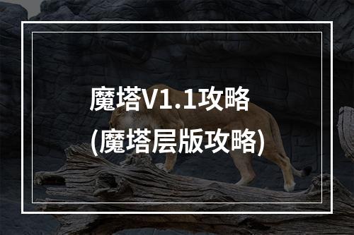 魔塔V1.1攻略(魔塔层版攻略)