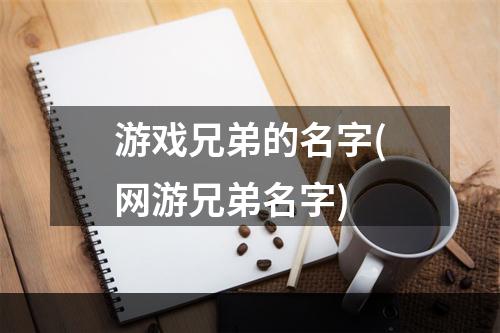 游戏兄弟的名字(网游兄弟名字)