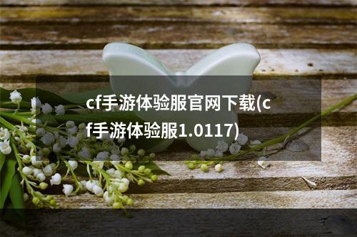 cf手游体验服官网下载(cf手游体验服1.0117)