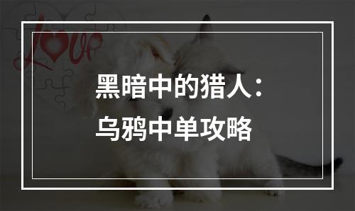 黑暗中的猎人：乌鸦中单攻略