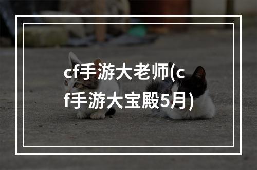 cf手游大老师(cf手游大宝殿5月)