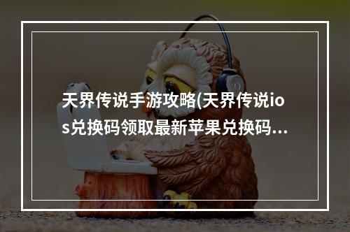 天界传说手游攻略(天界传说ios兑换码领取最新苹果兑换码分享)