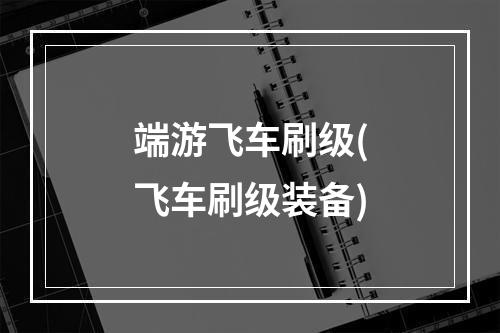 端游飞车刷级(飞车刷级装备)