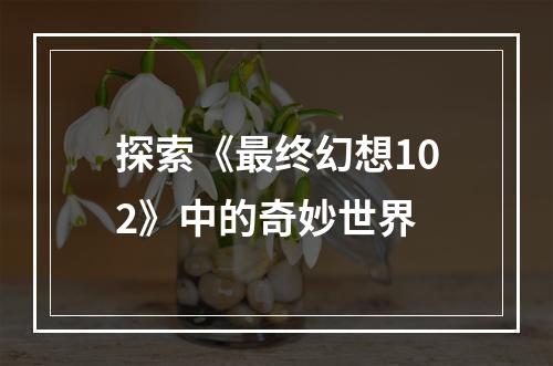 探索《最终幻想102》中的奇妙世界