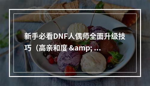 新手必看DNF人偶师全面升级技巧（高亲和度 & 优秀装备）