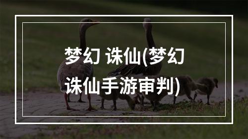 梦幻 诛仙(梦幻诛仙手游审判)